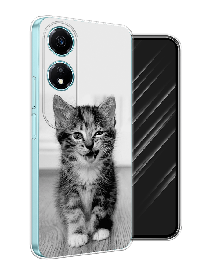

Чехол Awog на Honor X5 Plus "Подмигивающий котенок", Черный;серый, 6121950-1