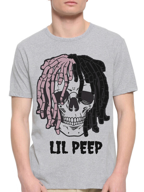 фото Футболка мужская dream shirts lil peep 50007812 серая 2xl