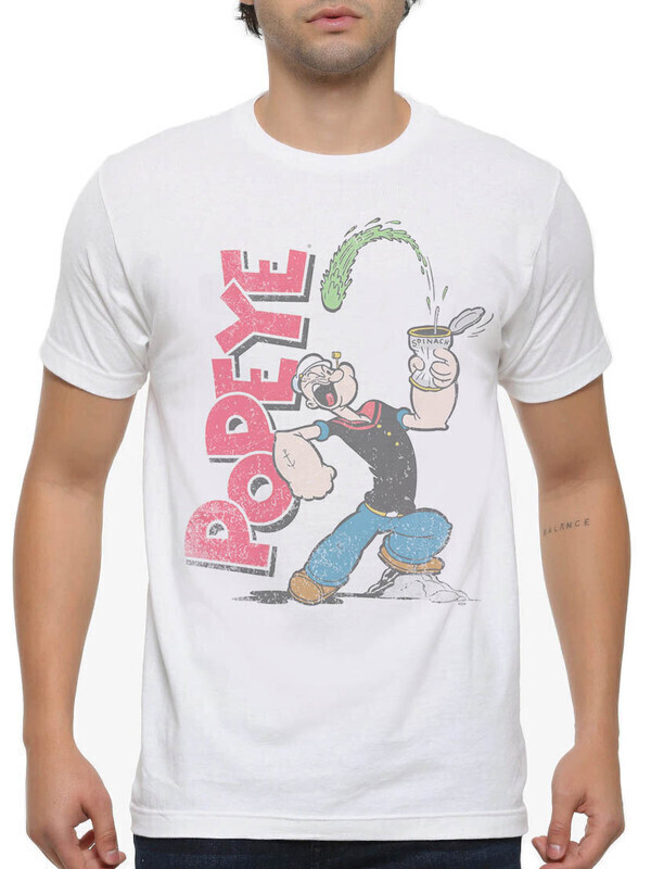 

Футболка мужская Dream Shirts Моряк Попай 50007802 белая L, "Моряк Попай" 50007802