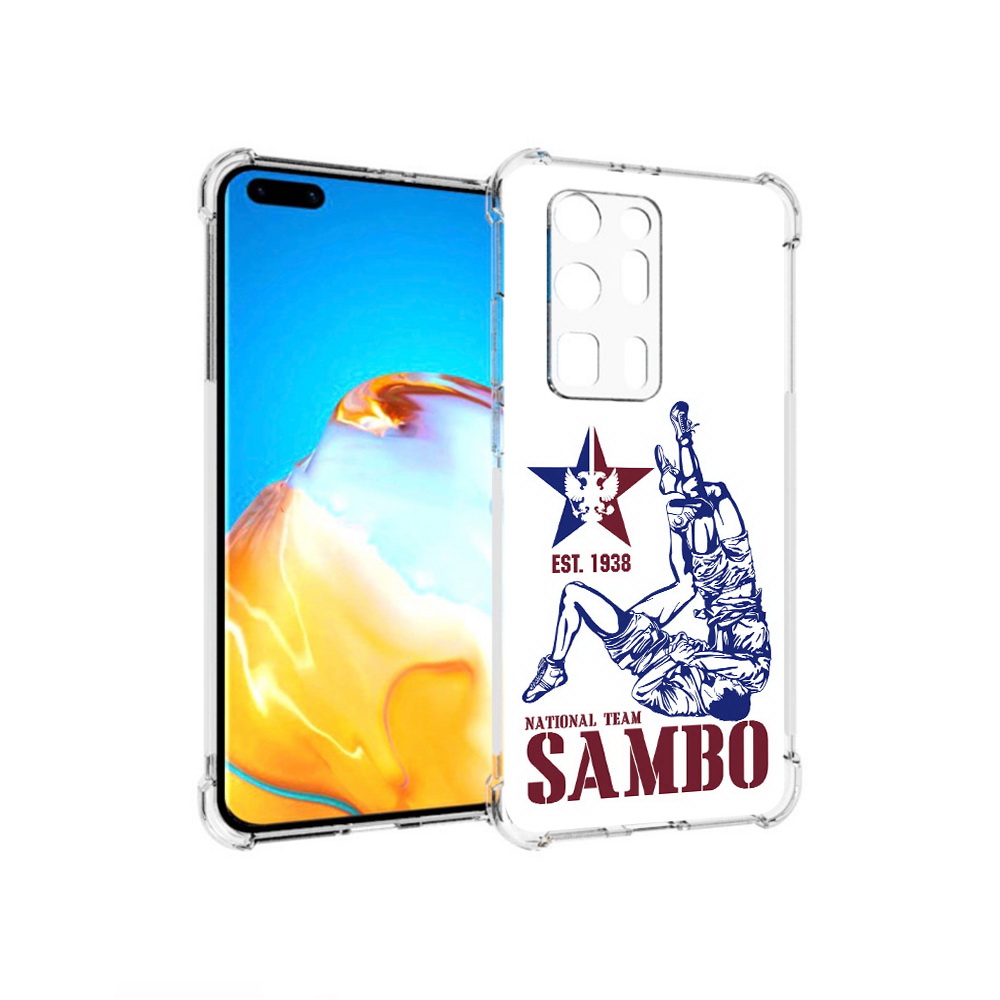 

Чехол MyPads Tocco для Huawei P40 Pro+ единоборства самбо, Прозрачный, Tocco