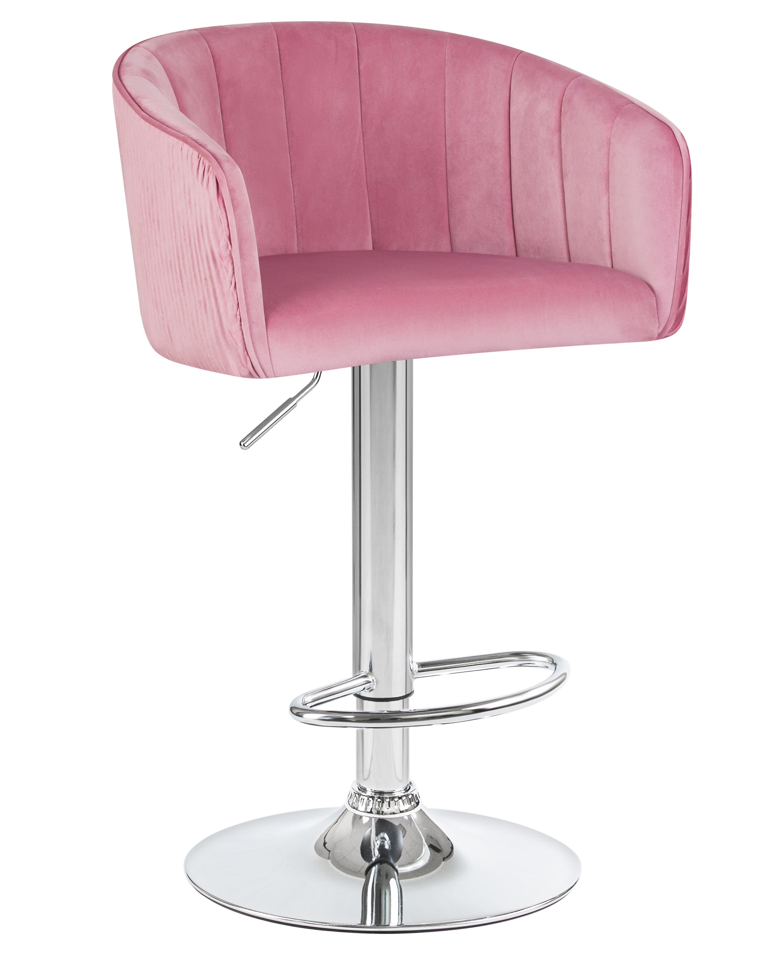 фото Барный стул лого-м dobrin darcy розовый велюр (1922-16)