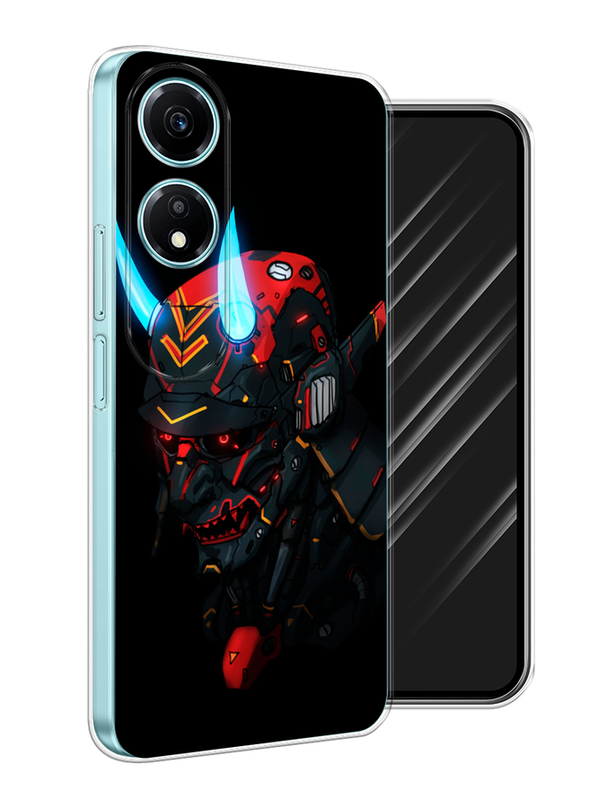 

Чехол Awog на Honor X5 Plus "Неоновый самурай", Черный;красный;голубой, 6121950-1
