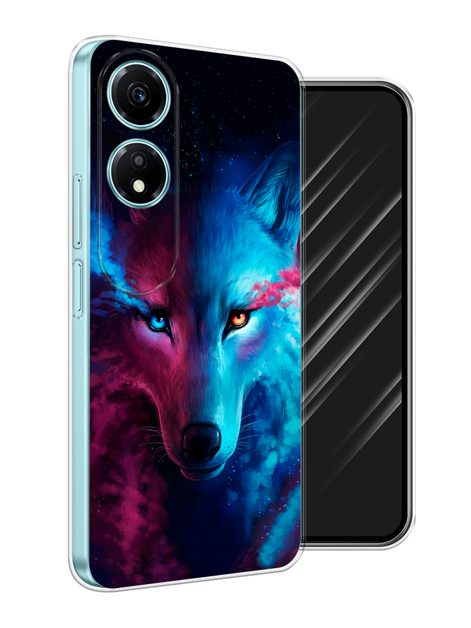 

Чехол Awog на Honor X5 Plus "Волшебный волк", Голубой;розовый, 6121950-1