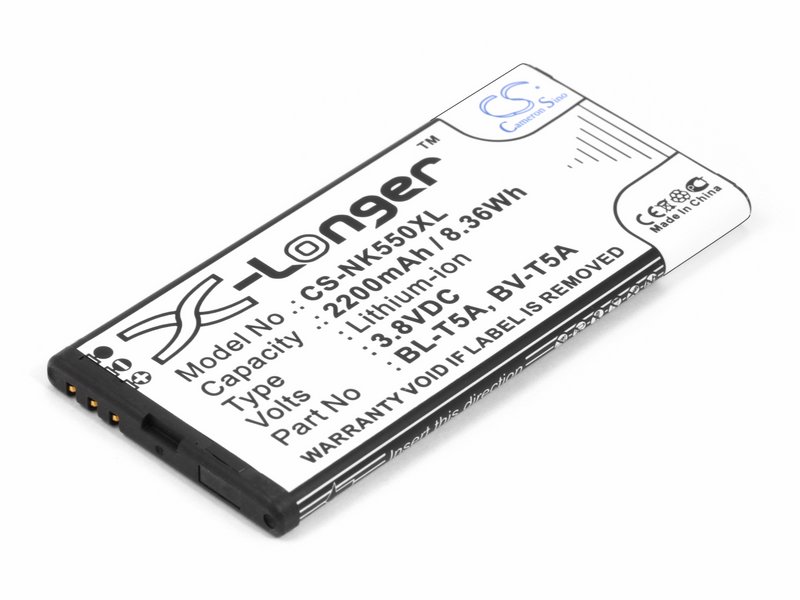 

Аккумулятор для Nokia Lumia 550, 730 BL-T5A, BV-T5A 2100mAh