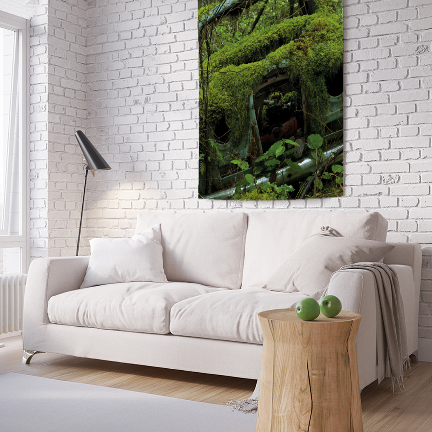 

Вертикальное фотопанно на стену JoyArty Машина с мохом 100x150 см, Машина с мохом