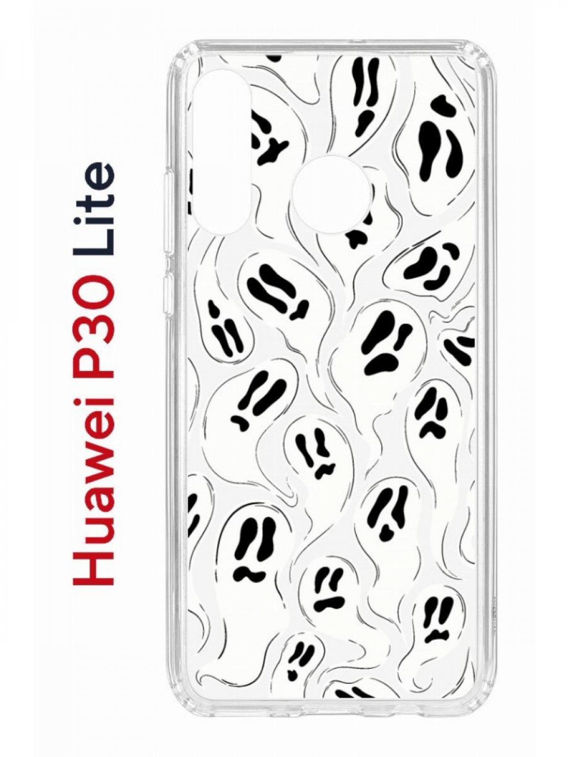 Чехол на Huawei P30 Lite с принтом Kruche Print Призраки, противоударный бампер