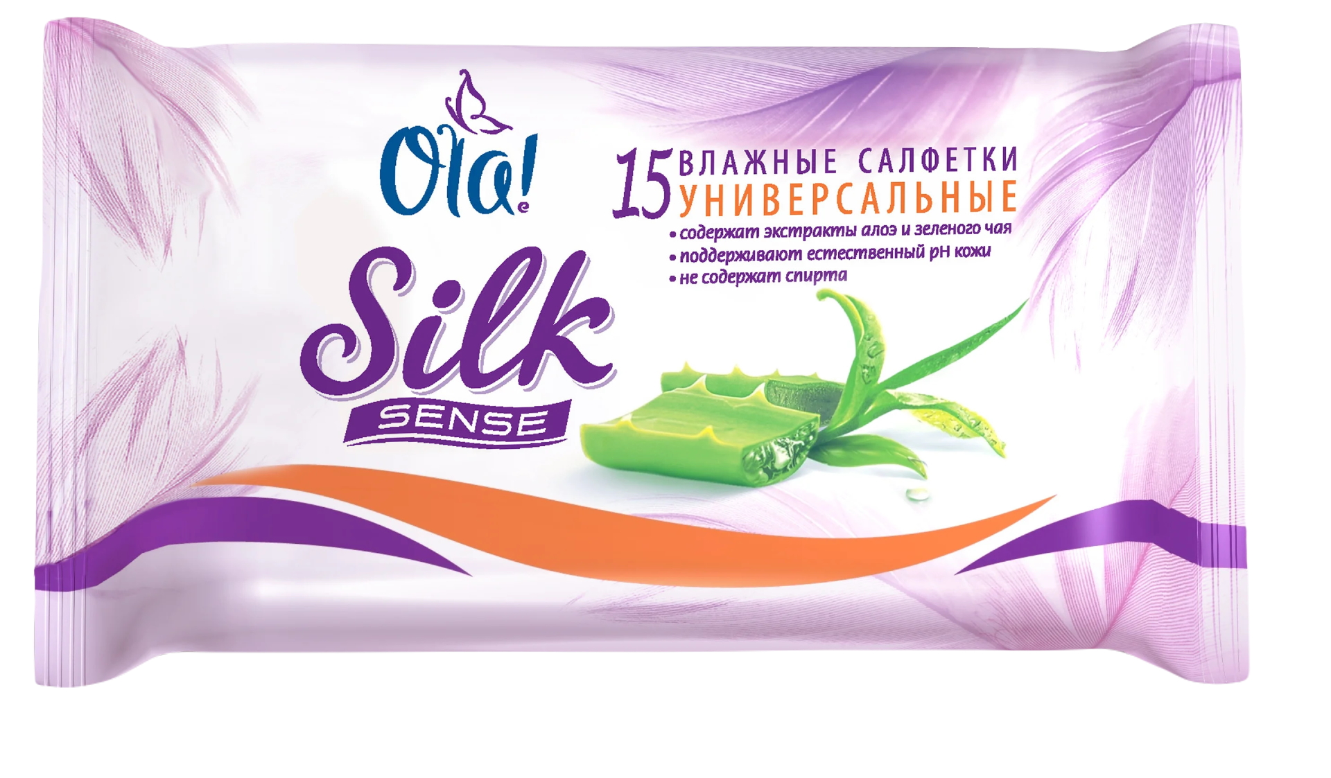 фото Влажные очищающие салфетки универсальные ola! silk sense 15 шт