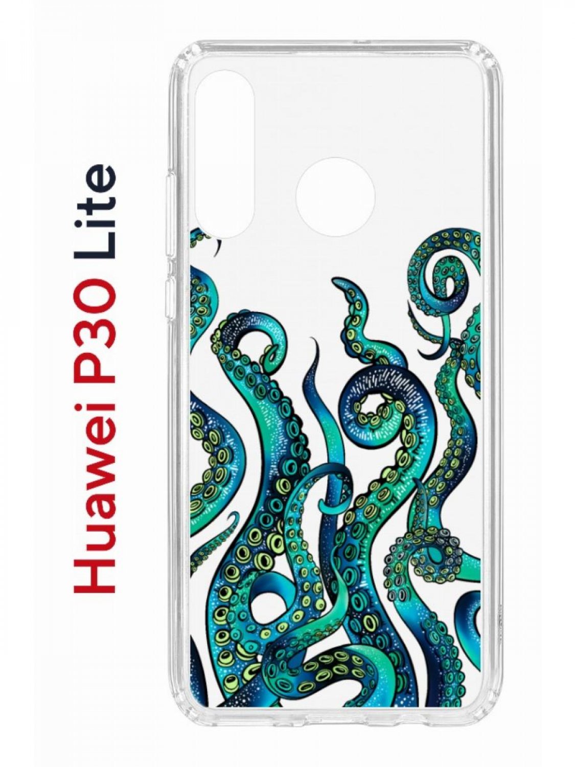 Чехол на Huawei P30 Lite с принтом Kruche Print Щупальца, противоударный бампер