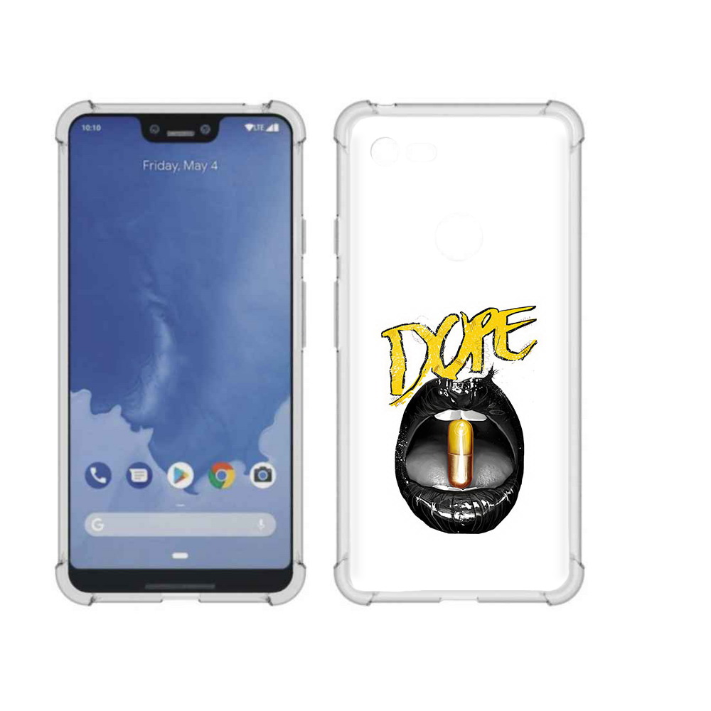 

Чехол MyPads Tocco для Google Pixel 3 XL губы, Прозрачный, Tocco