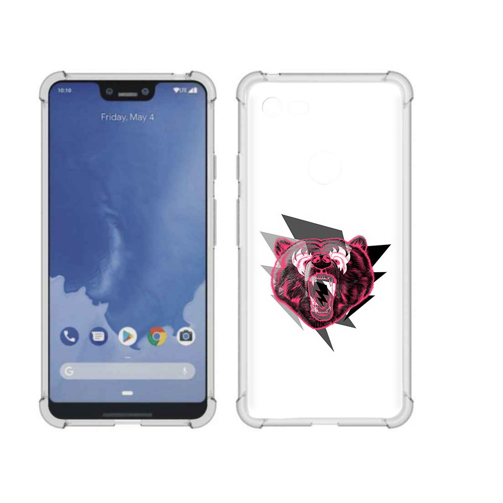 

Чехол MyPads Tocco для Google Pixel 3 XL грозовой медведь, Прозрачный, Tocco