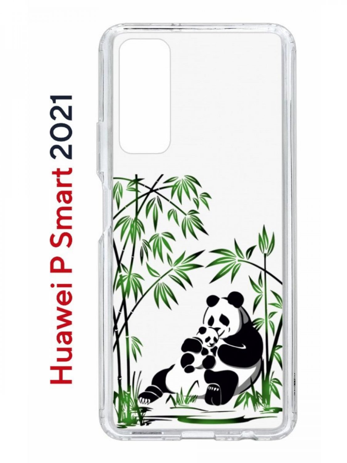 Чехол на Huawei P Smart 2021 с принтом Kruche Print Панды, противоударный бампер