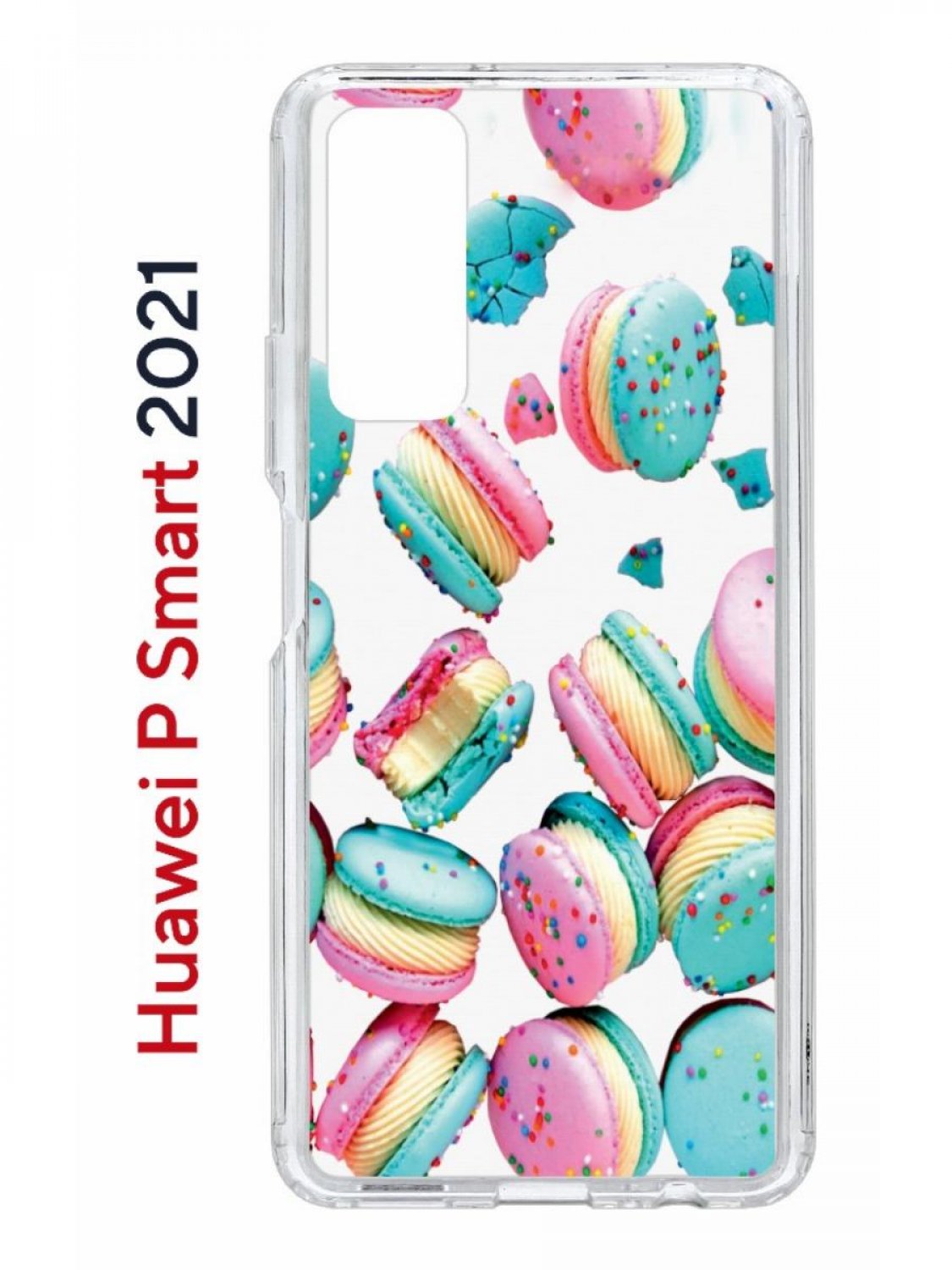 

Чехол на Huawei P Smart 2021 с принтом Kruche Print Макарон, противоударный бампер, Прозрачный;розовый;бежевый;голубой, Хуавей П Смарт