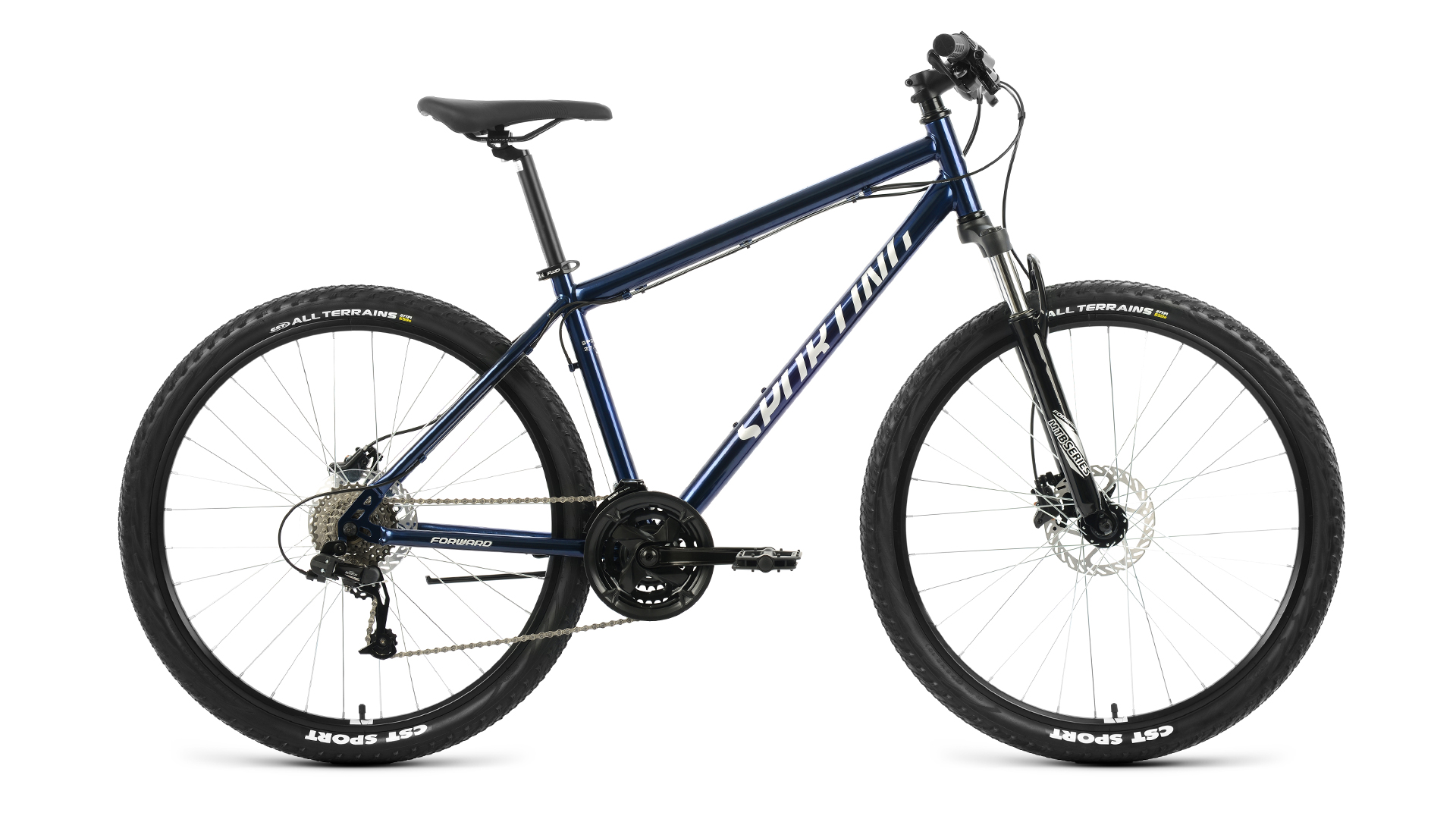 фото Велосипед forward sporting 27,5 3.2 hd 2022 19" темно-синий/серебристый