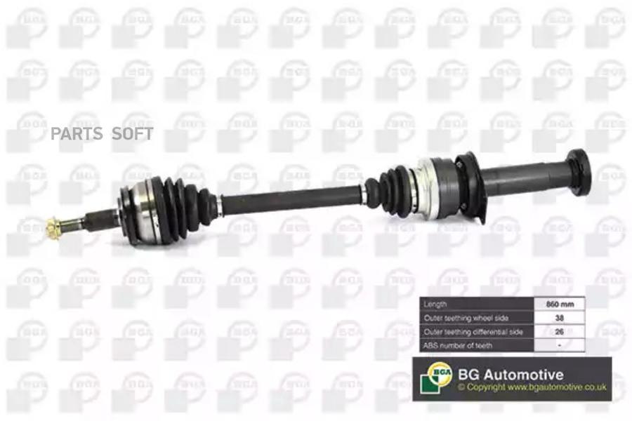 

BGA ПОЛУОСЬ VW MULTIVAN/TRANSPORTER 2.0/1.9TDI 03- L=858mm R