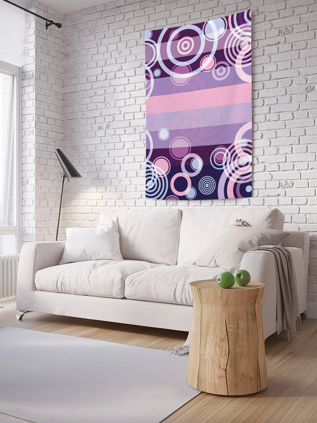 

Вертикальное фотопанно на стену JoyArty Розовые круги 100x150 см, Розовые круги