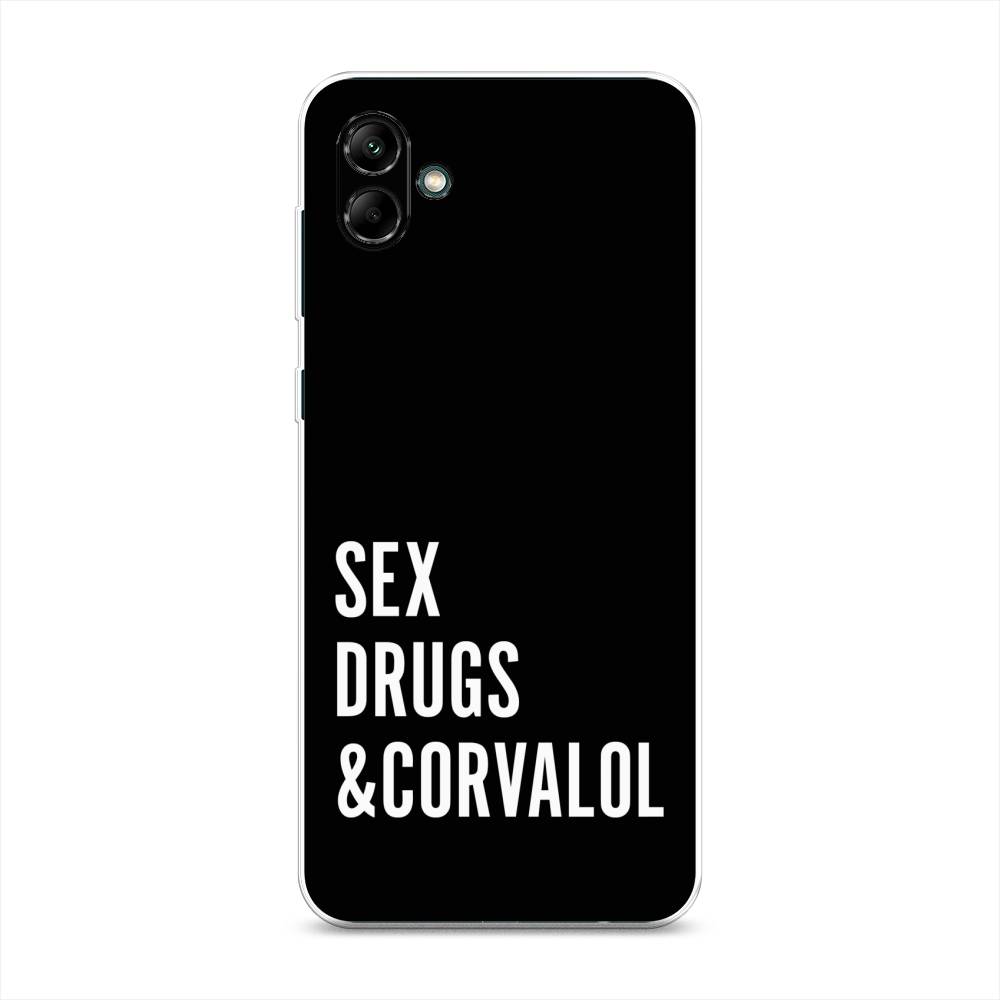 

Чехол на Samsung Galaxy A04 "Corvalol", Черный;серый;белый, 2107050-6