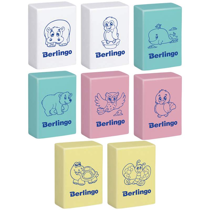

Ластик BERLINGO "Animals", арт. 228932 - (80 шт.), Разноцветный