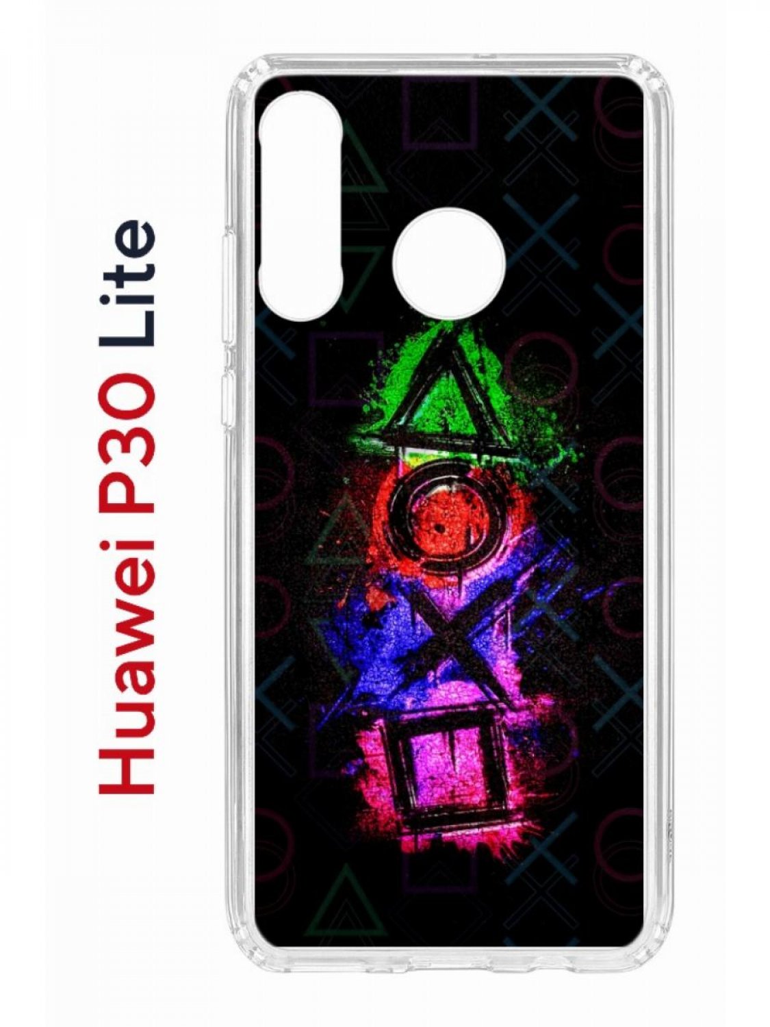 Чехол на Huawei P30 Lite с принтом Kruche Print Гейминг, противоударный бампер