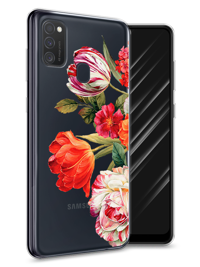 

Чехол Awog на Samsung Galaxy M21 "Весенний букет", Разноцветный, 29750-8