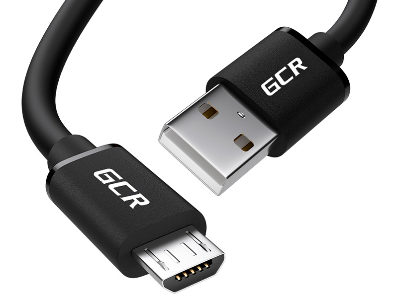 фото Аксессуар gcr usb 2.0 am - micro 5pin b 75cm black gcr-ua8mcb6-bb2s-0.75m