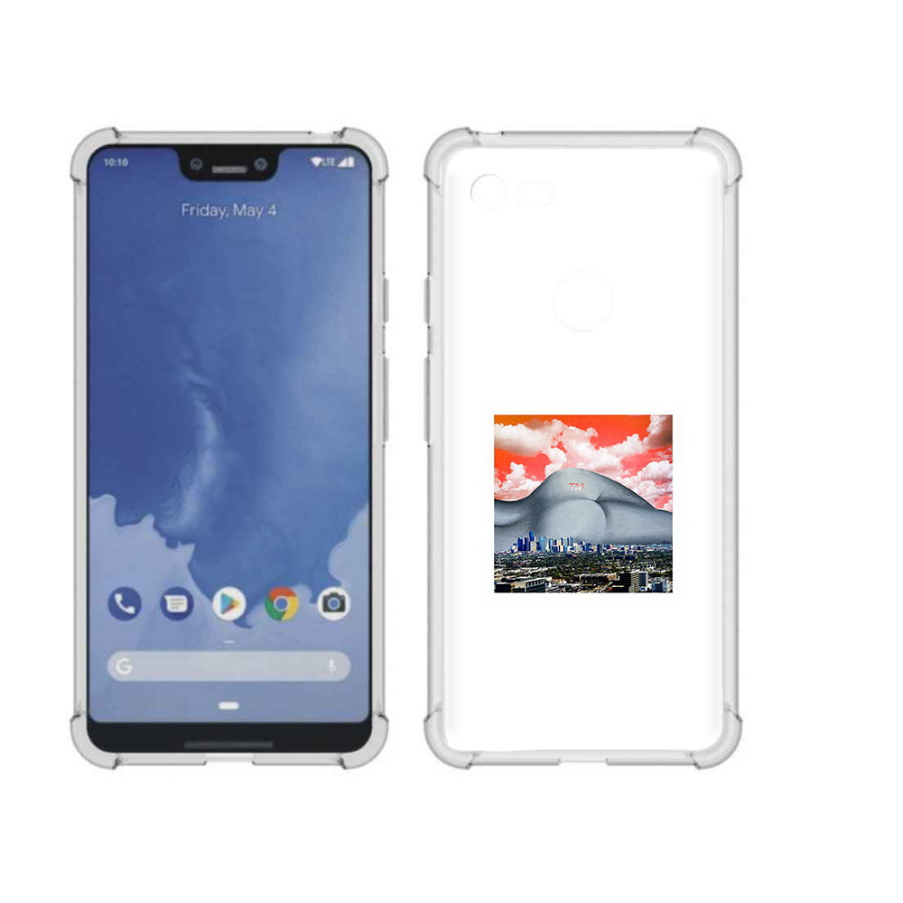 

Чехол MyPads Tocco для Google Pixel 3 XL город с девушкой на фоне, Прозрачный, Tocco