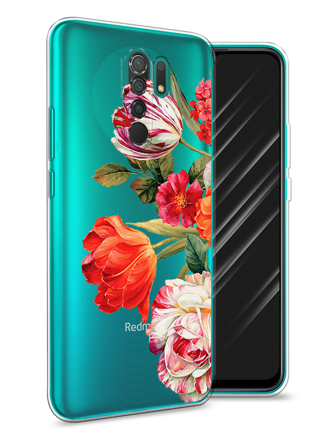 

Чехол Awog на Xiaomi Redmi 9 "Весенний букет", Разноцветный, 38350-8