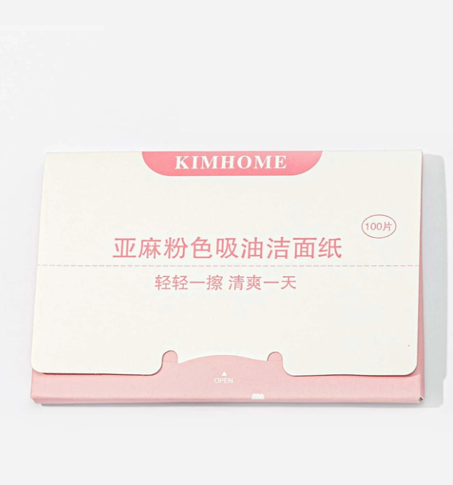 Розовые матирующие салфетки для лица Kimhome 100 листов поселок на реке оредеж