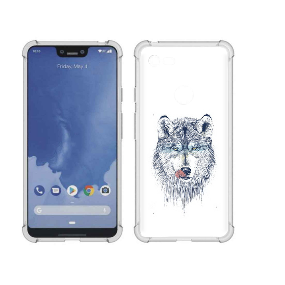 

Чехол MyPads Tocco для Google Pixel 3 XL голодгый волк, Прозрачный, Tocco