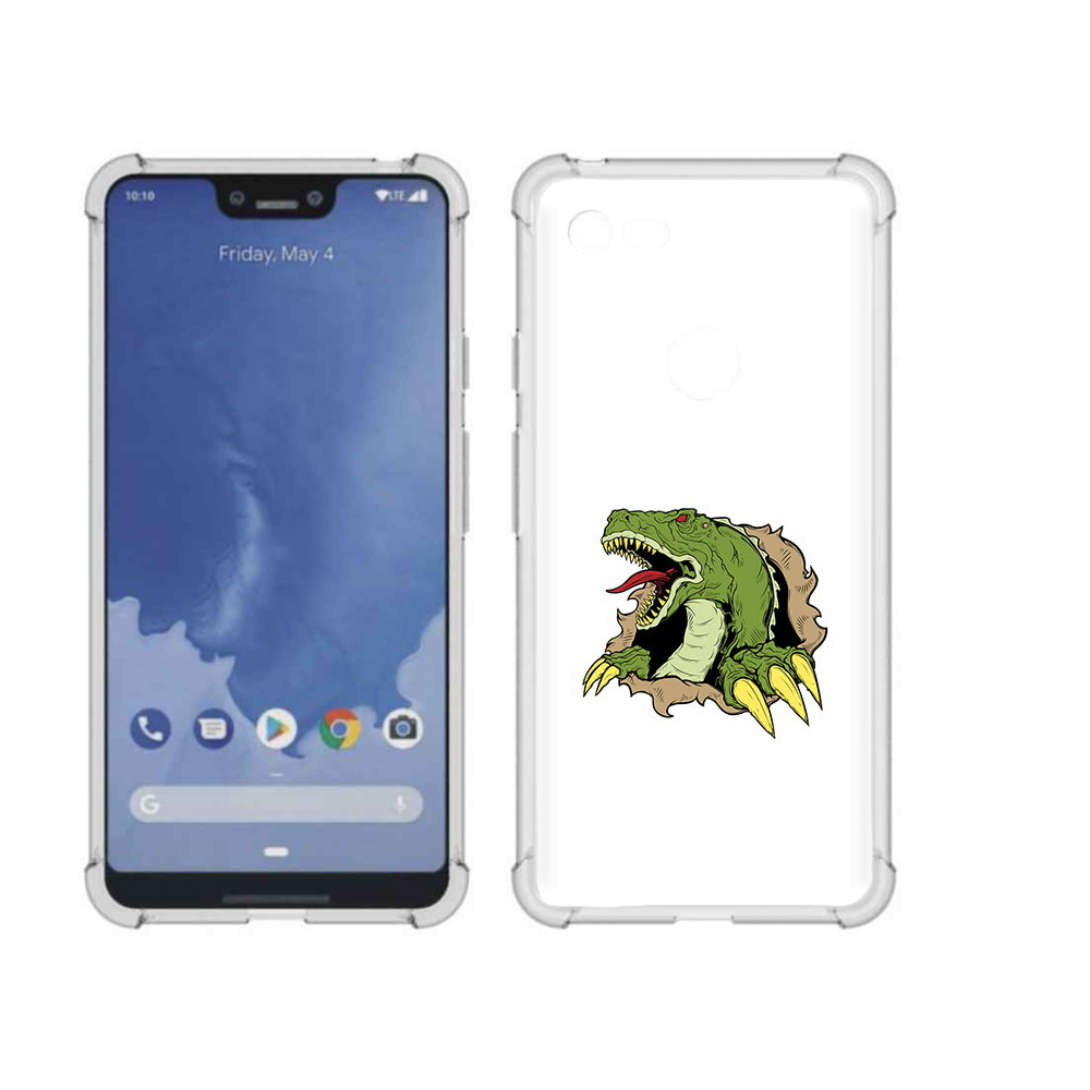 

Чехол MyPads Tocco для Google Pixel 3 XL годзила, Прозрачный, Tocco