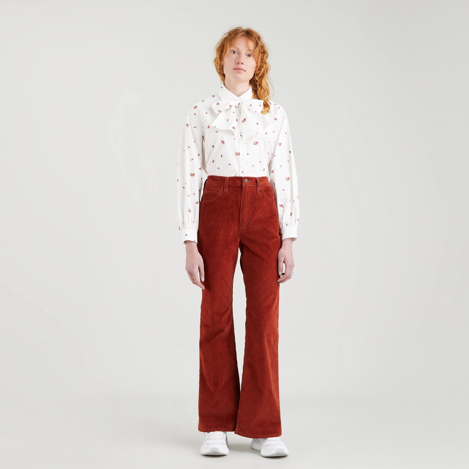 фото Джинсы женские levi's 70s high flare красный 30/32