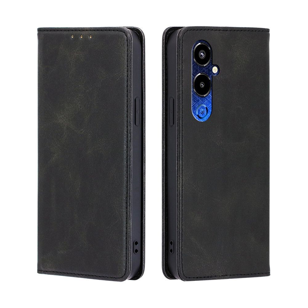 

Чехол-книжка MyPads для Tecno Pova 4 Pro / Техно Пова 4 Про,Телячья кожа,закрывающаяся ..., Черный