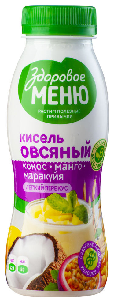 

Кисель Здоровое меню овсяный кокос-манго-маракуйя 250 мл