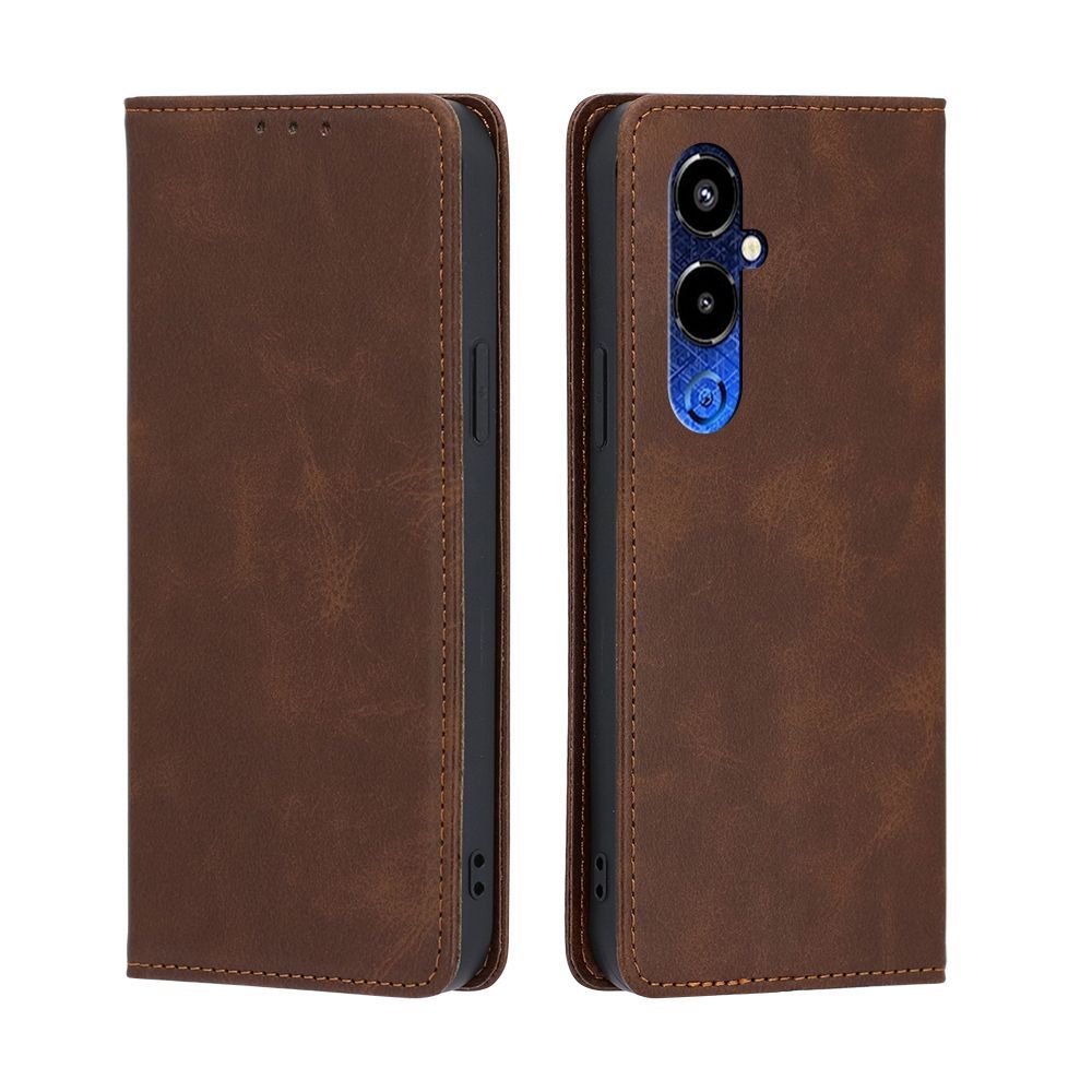 

Чехол-книжка MyPads для Tecno Pova 4 Pro / Техно Пова 4 Про,Телячья кожа,закрывающаяся ..., Коричневый
