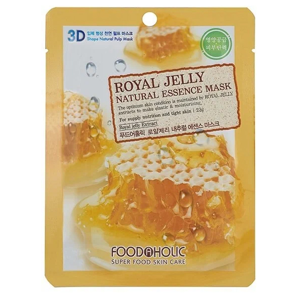 Маска для лица FoodaHolic Royal Jelly Essence 3D Mask 23 г маска для лица shary honey royal jelly 25 г