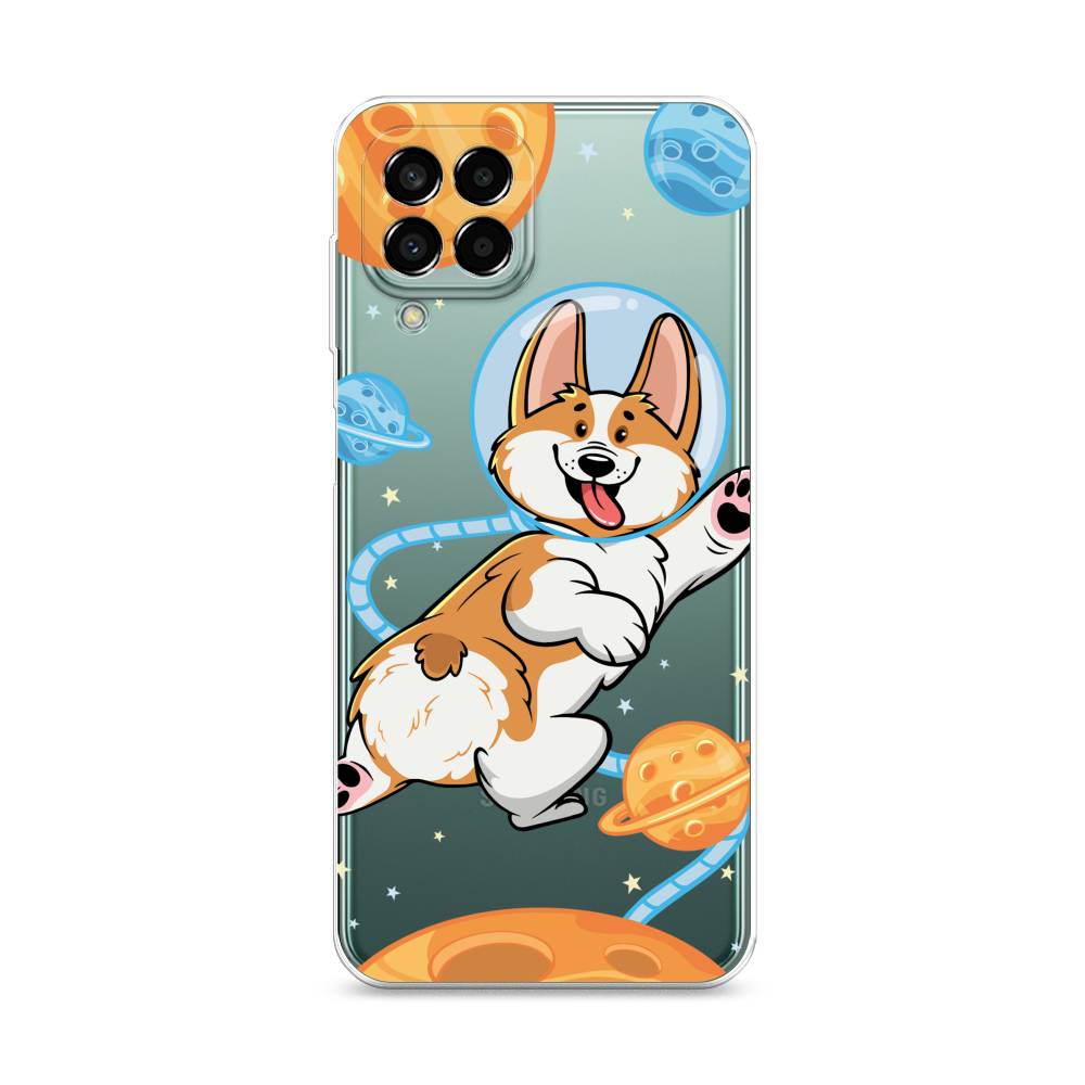 

Чехол на Samsung Galaxy M33 "Корги-космонавт", Голубой;бежевый;белый, 2105650-1