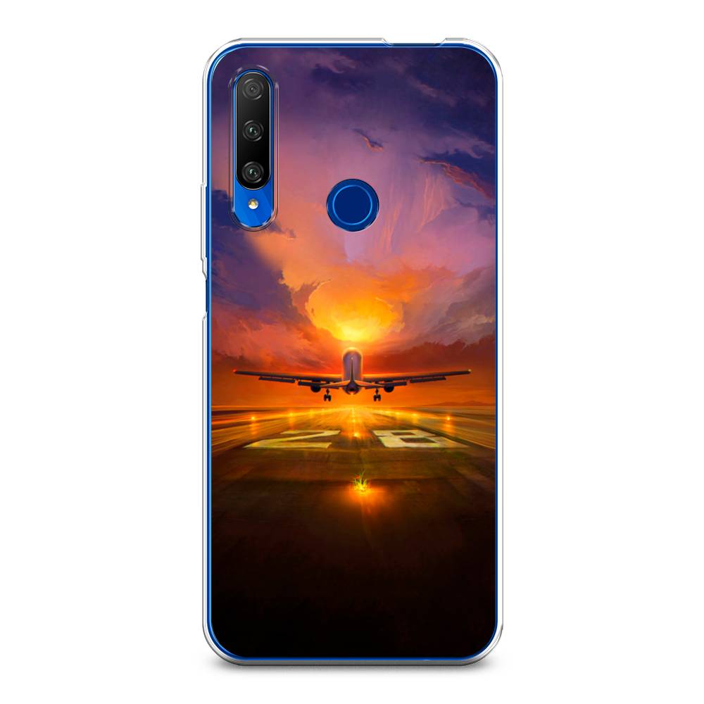 

Чехол на Huawei Honor 9X Premium "Самолет на посадке", Оранжевый;синий, 610650-6