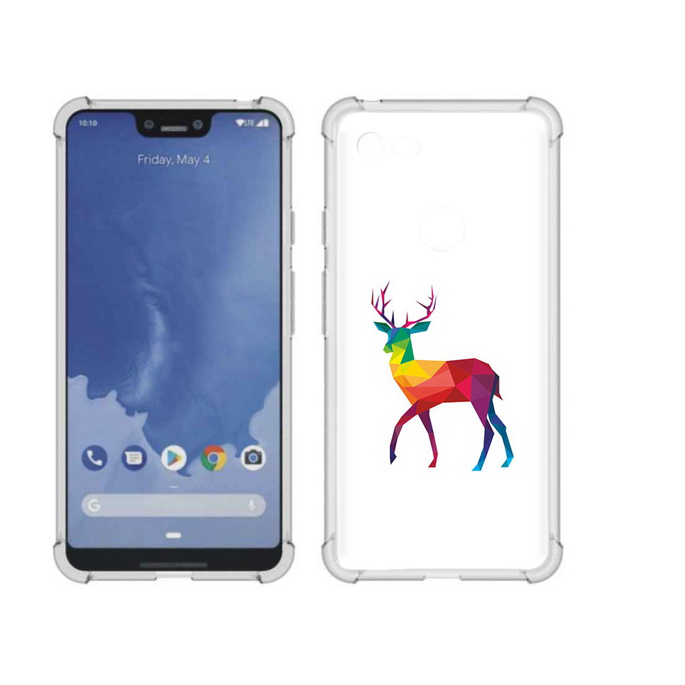 

Чехол MyPads Tocco для Google Pixel 3 XL геометрический олень, Прозрачный, Tocco