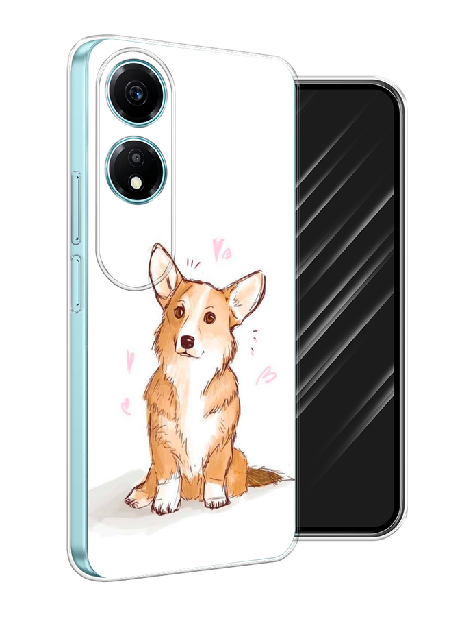 

Чехол Awog на Honor X5 Plus "Корги любовь", Бежевый;белый, 6121950-1