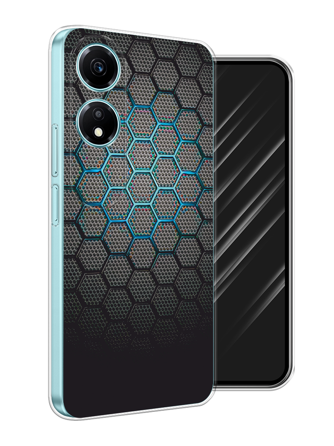 

Чехол Awog на Honor X5 Plus "Бирюзовые соты", Бирюзовый;синий;черный, 6121950-1