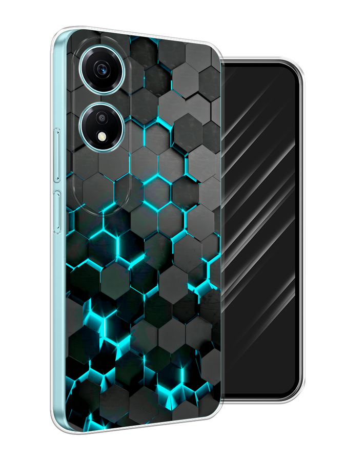 

Чехол Awog на Honor X5 Plus "Соты бирюзовые", Черный;бирюзовый;синий, 6121950-1