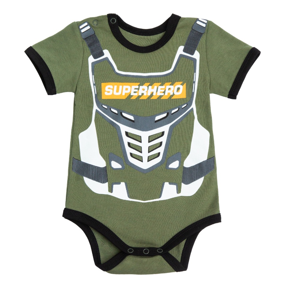 

Боди с коротким рукавом Amarobaby SUPERHERO хаки, размер 62 AB-OD20-HERO1/26-62, SUPERHERO