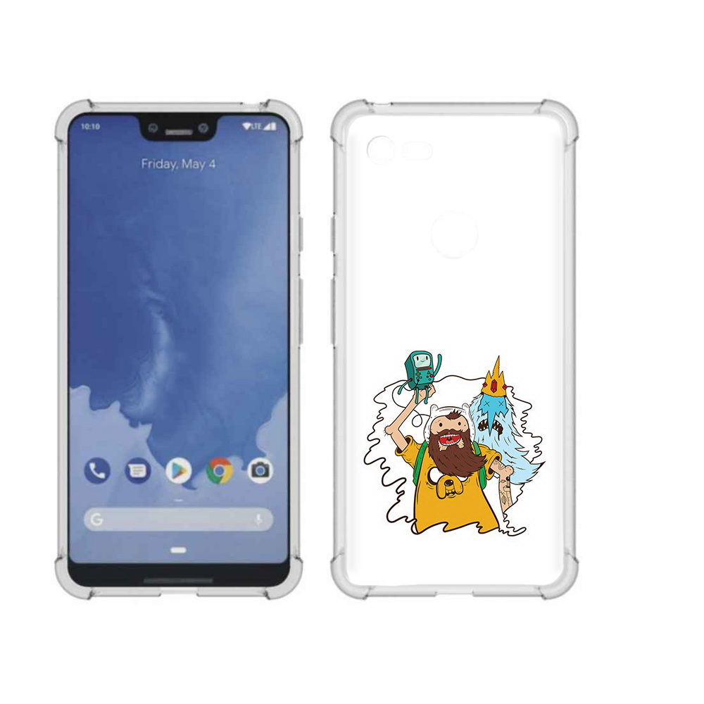 

Чехол MyPads Tocco для Google Pixel 3 XL время приключений старый Финн, Прозрачный, Tocco