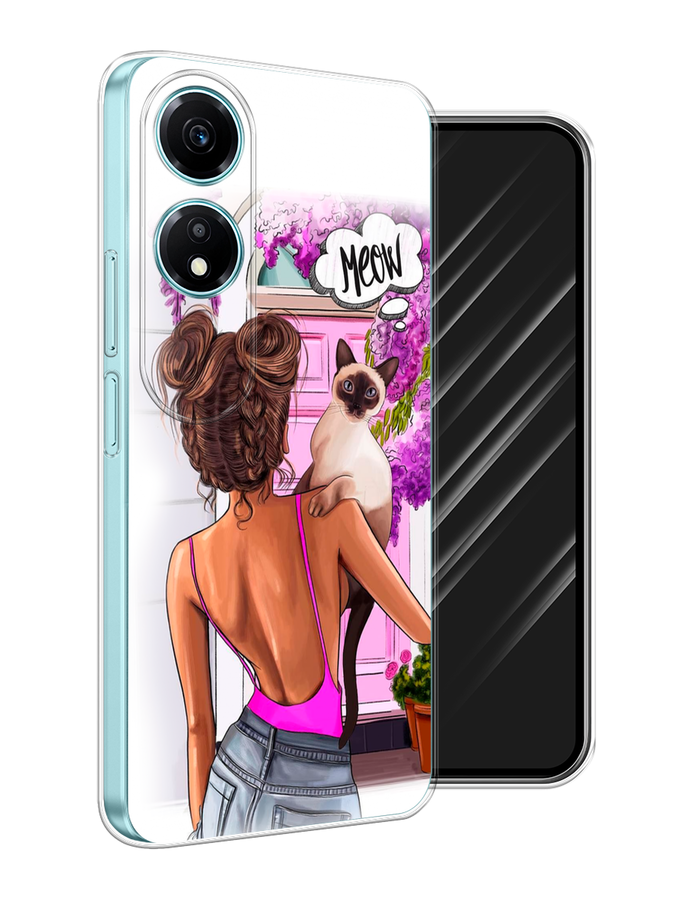 

Чехол Awog на Honor X5 Plus "Девушка с кошкой", Розовый;коричневый, 6121950-1