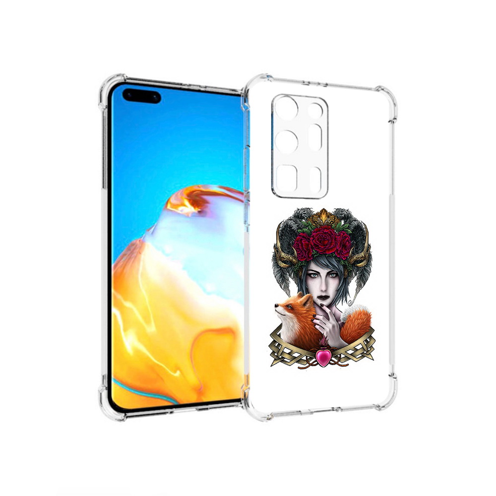 

Чехол MyPads Tocco для Huawei P40 Pro+ девушка с лисой, Прозрачный, Tocco