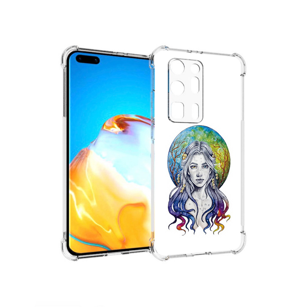

Чехол MyPads Tocco для Huawei P40 Pro+ девушка с красивыми волосами, Прозрачный, Tocco