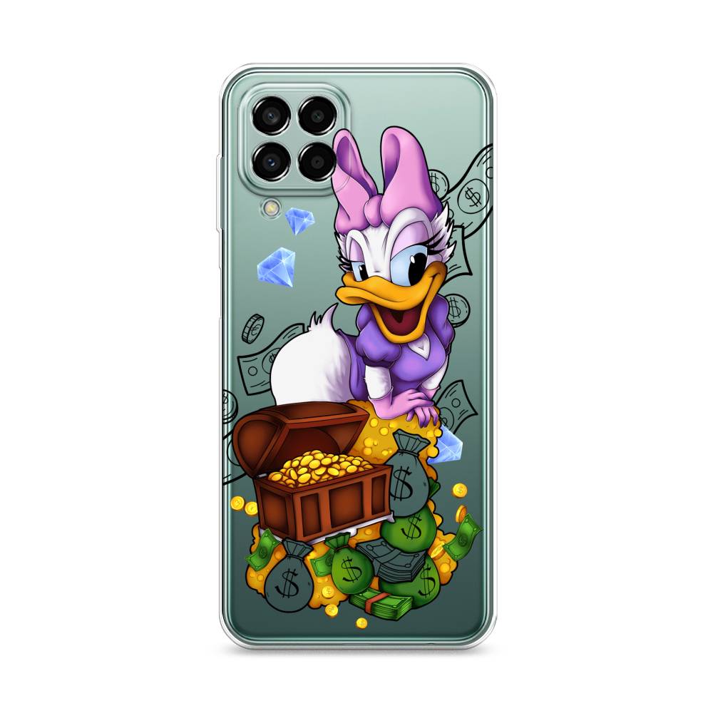 

Чехол на Samsung Galaxy M33 "Rich Daisy Duck", Коричневый;белый;фиолетовый, 2105650-6