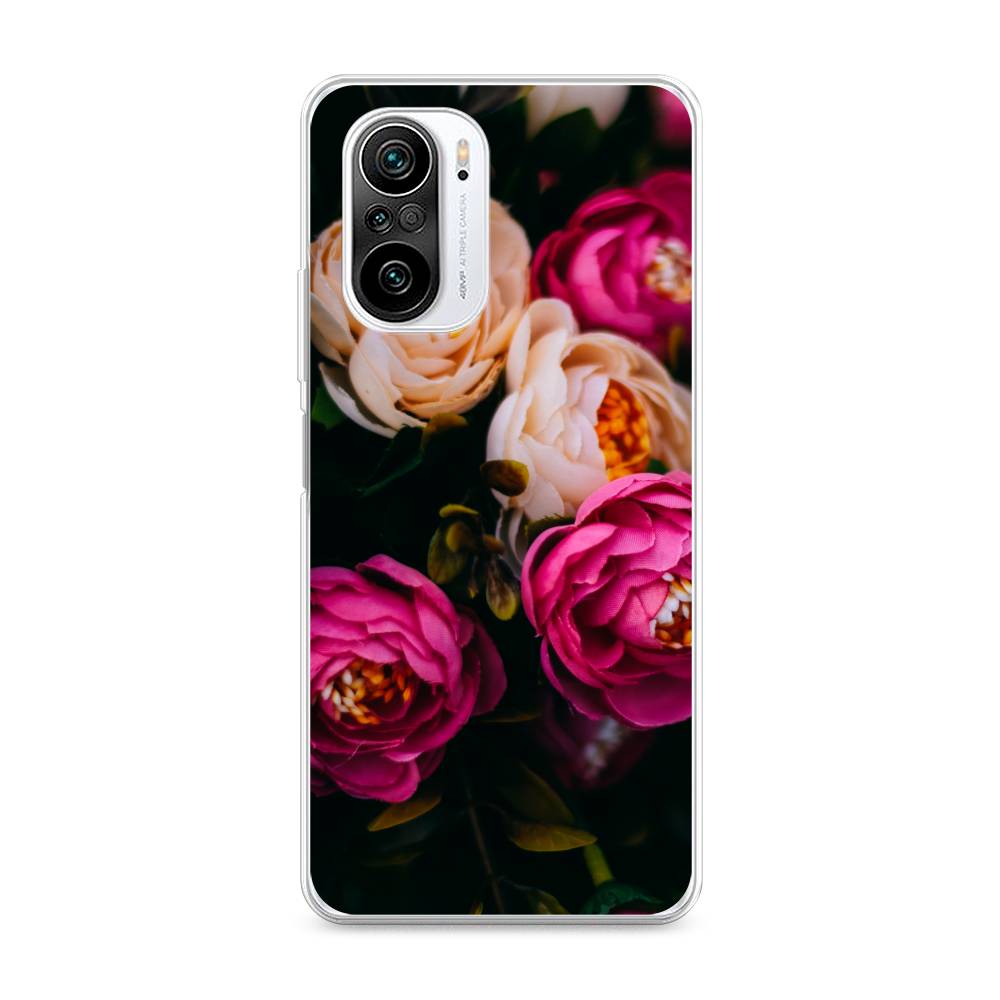 

Чехол Awog на Xiaomi Redmi K40 "Розовые пионы на черном", Разноцветный, 310950-8