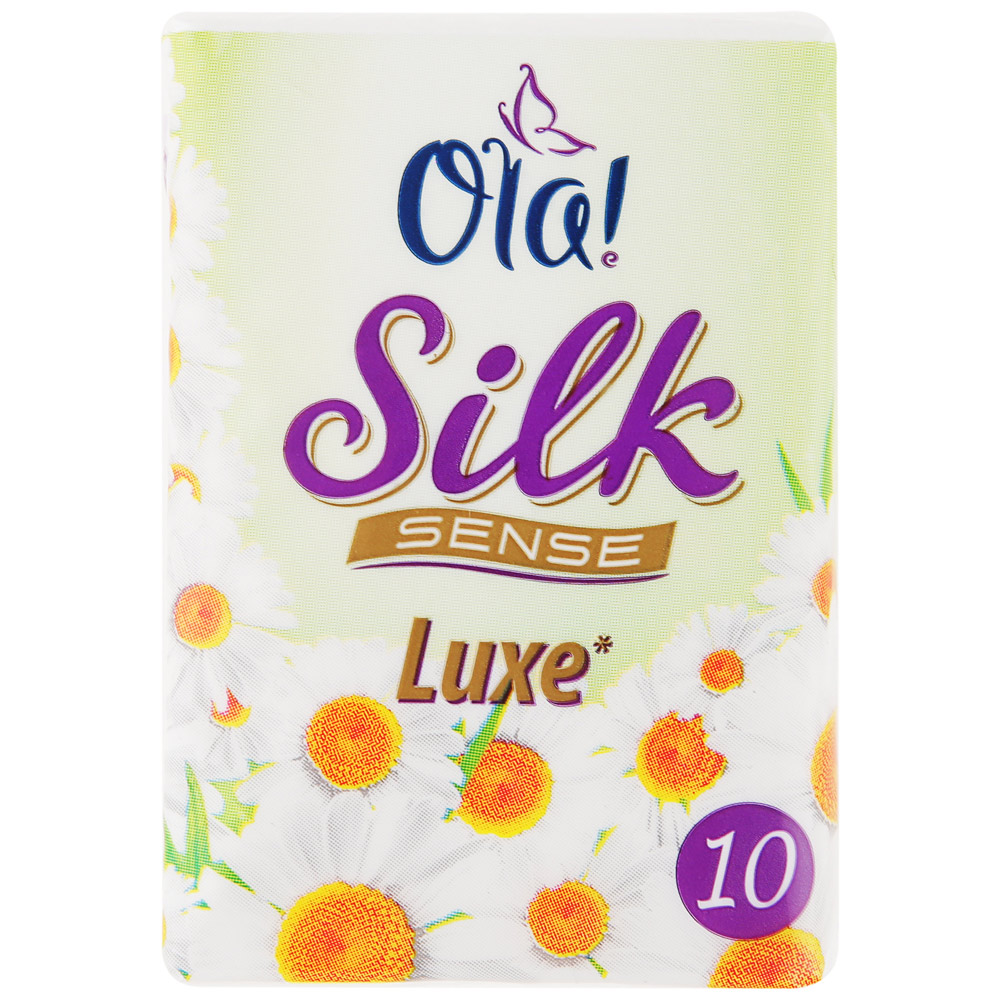 фото Платочки носовые ola! silk sense compact бумажные ромашка 10 шт.