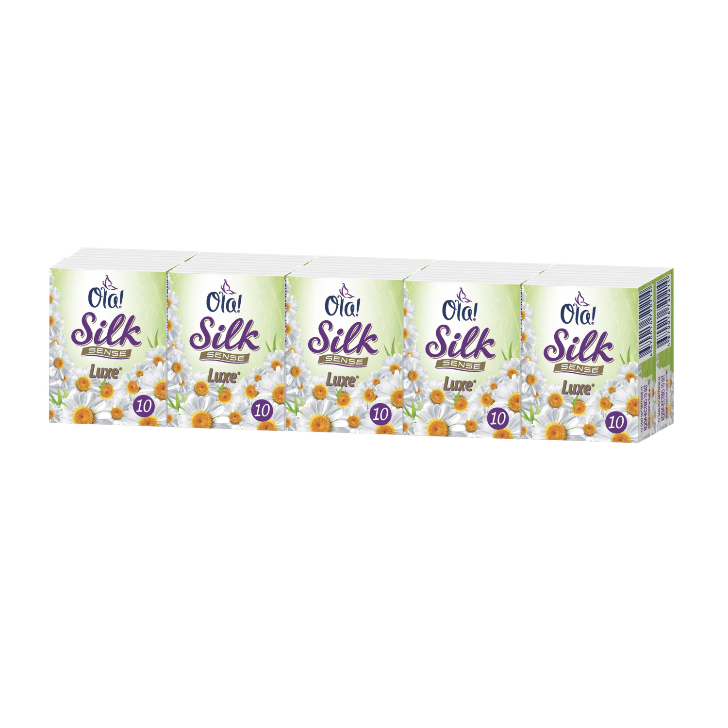 

Платочки носовые OLA! Silk Sense Compact бумажные Ромашка 10 шт., OLA! SILK SENSE COMPACT Платочки носовые бумажные ароматизированные Ромашка 10 шт/упак.