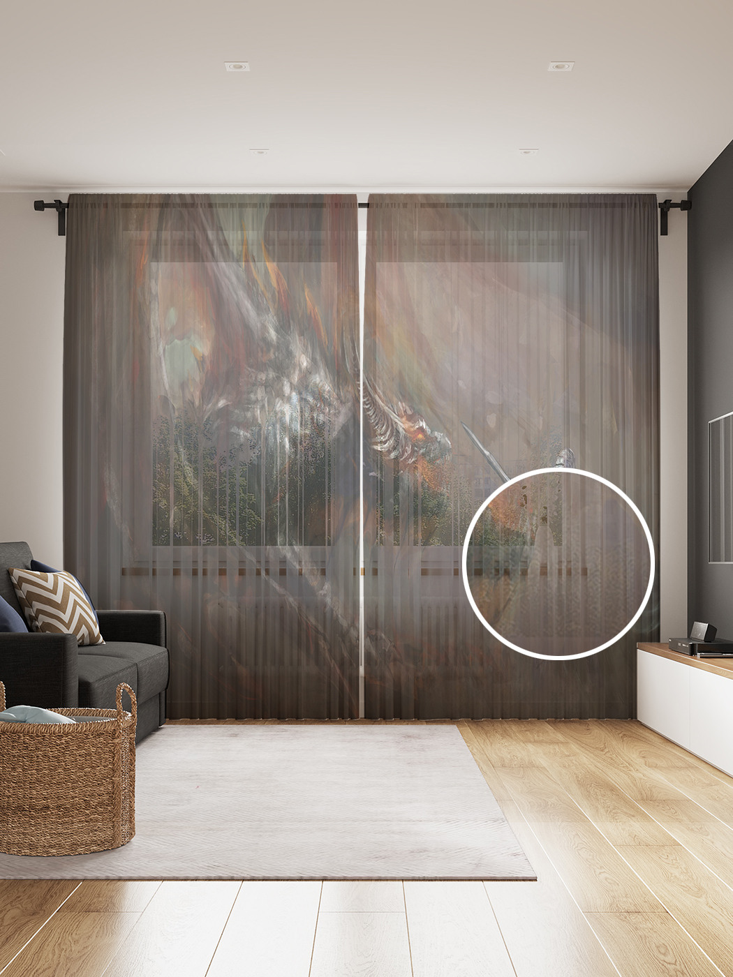 

Фототюль JoyArty "Бесстрашный воин", 145x265см (2 полотна со шторной лентой + 50 крючков), Бесстрашный воин